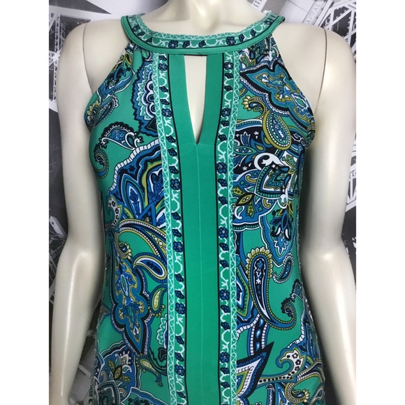 INC Paisley Print Keyhole Top - Picture 4 of 5